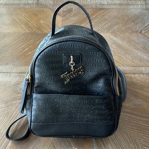 Juicy Couture Word Play Women's Faux Leather Embossed Logo Adjustable Backpack